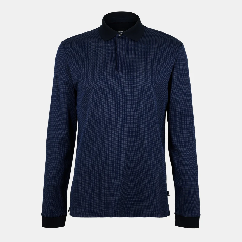 Image of Boss Mens HBB HPado 431 Long-Sleeve Polo Dark Blue 404 male Small
