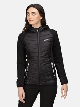 image of Regatta Andreson VI Hybrid Quilted Jacket - Black, Size 12, Women