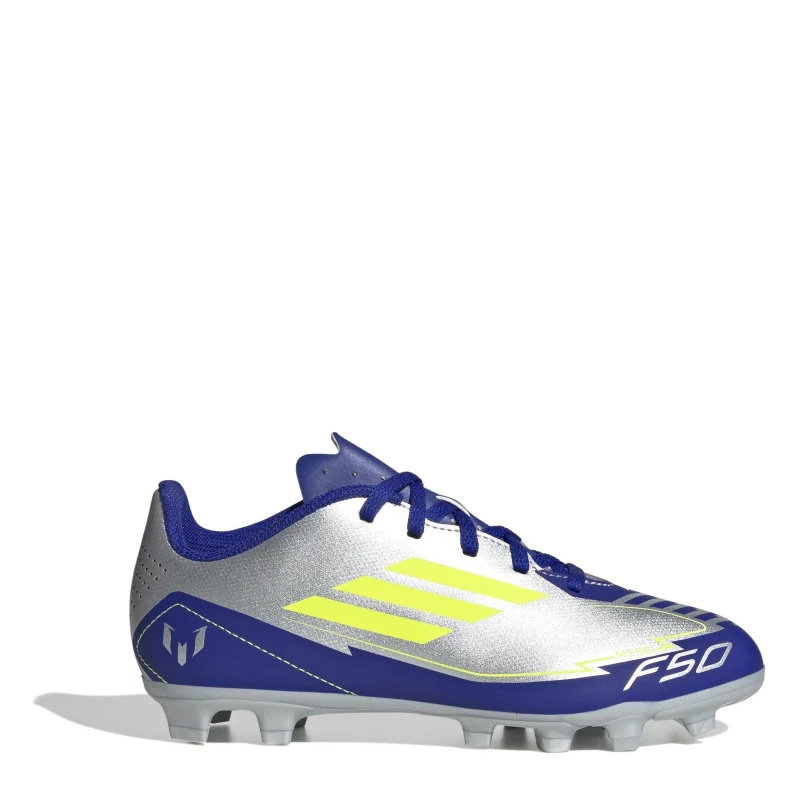 Image of adidas F50 Club Childrens Firm Ground Football Boots - Silver Silver 2