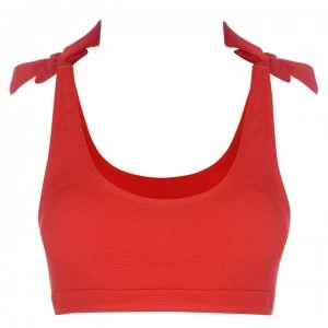 Image of Firetrap Blackseal Crop Bikini Top - Red