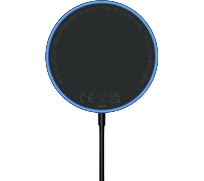 Image of PW3R PMWC350 Qi 15 W Magnetic Wireless Charging Pad, Black 5060587231728
