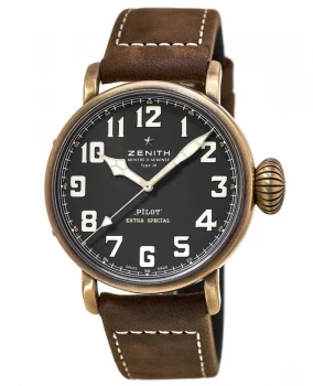 image of Zenith Pilot Type 20 Extra Special Bronze Case Block Dial Mens Watch 29.2430.679/21.C753 29.2430.679/21.C753