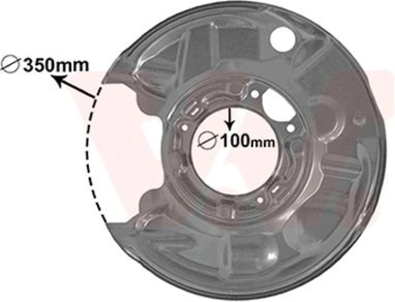Image of VAN WEZEL Brake disc backing plate VAN WEZEL 3032373