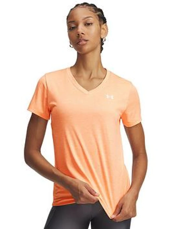 Image of Under Armour Tech Twist V-Neck Short Sleeve Womens Short Sleeve Performance T-Shirts 10 (S) None 34322374350