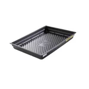 image of Justrite PE small universal sump tray, made of recycled polyethylene, capacity 109 l