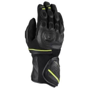 Image of Furygan Dirt Road Black Yellow Fluo Motorcycle Gloves 2XL