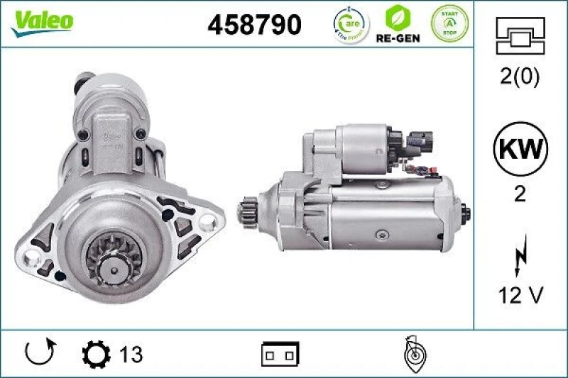 Image of Starter motor VALEO 458790