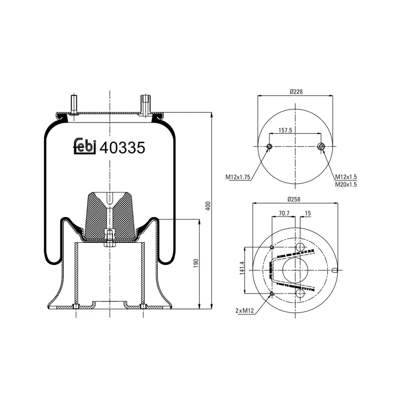 Image of FEBI BILSTEIN 40335 Boot, air suspension Boot,air suspension (324)