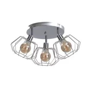 Luna Ceiling Spotlight Clusters Silver, 32cm, 3x E27