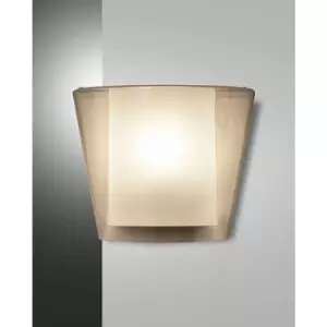 Image of Fabas Luce Viki Wall Uplight Amber Glass, E27