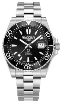 Image of Roamer 986983 41 85 20 Premier Automatic (42mm) Black Dial Watch