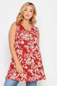 Image of Printed Pleat Front Vest
