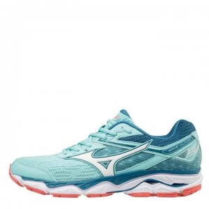 Image of Mizuno Wave Ultima 9 Ladies Running Shoes - Aqua/White