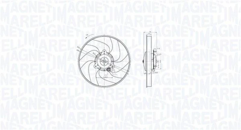 Image of MAGNETI MARELLI Fan, radiator MAGNETI MARELLI 069422871010