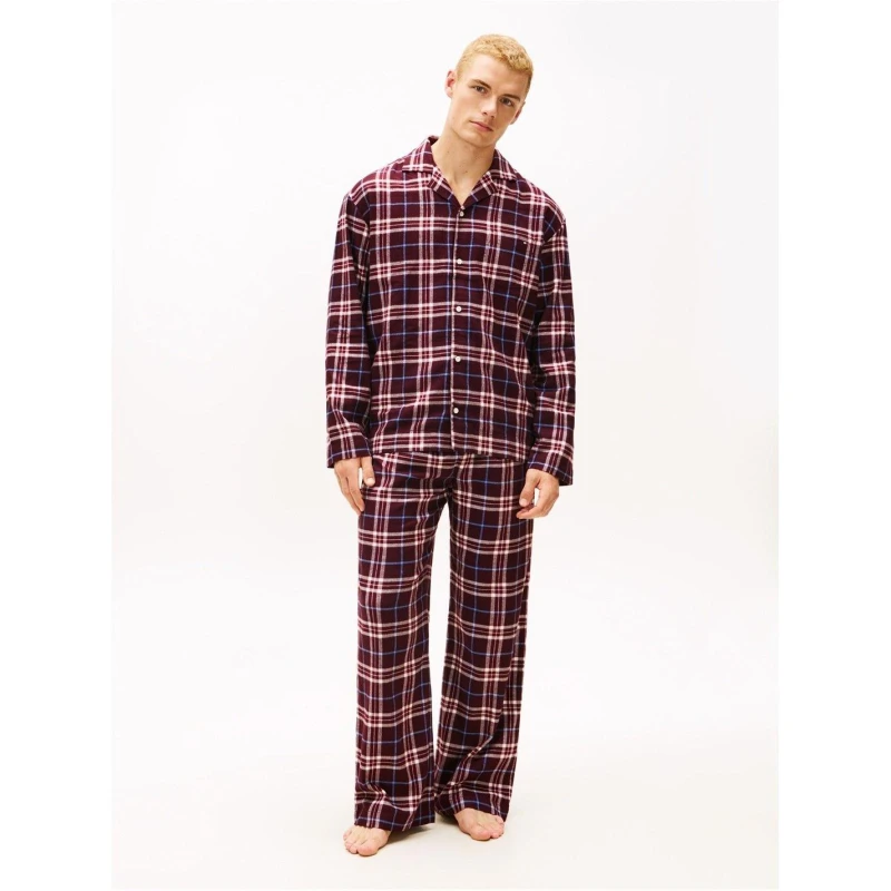 Image of Tommy Hilfiger Tartan Pyjama Set Long Sleeve Pyjama Sets S Red 32757208350