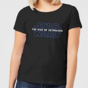 Image of Star Wars The Rise Of Skywalker Logo Womens T-Shirt - Black