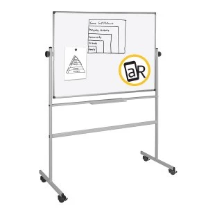 Image of Bi-Office Mobile Lacquered Steel Revolving Board 1200 x 1200mm