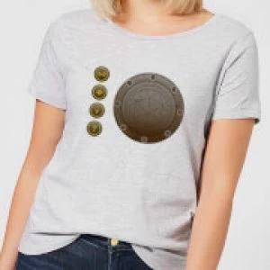 Image of Crystal Maze Industrial Icons Womens T-Shirt - Grey - L