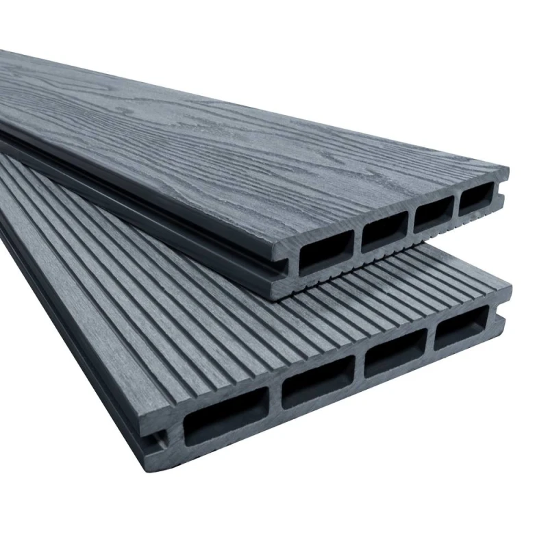 Image of Monstershop Composite Decking Boards x 5 - Grey Grey Unisex