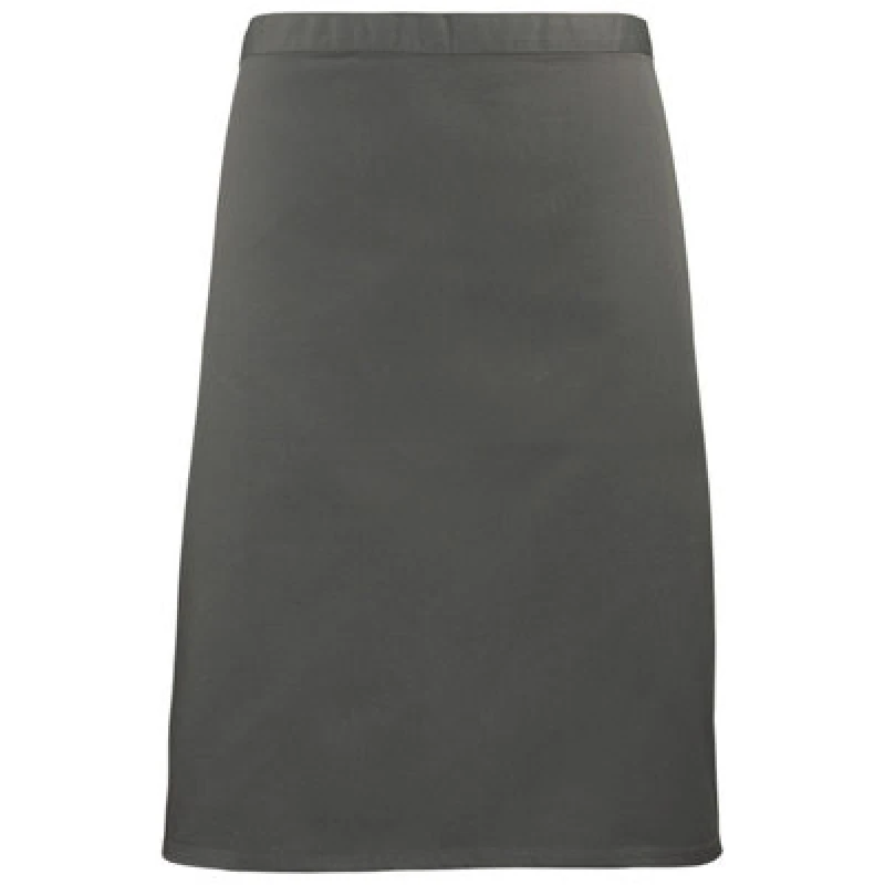 Image of Premier Premier Colours Mid Length Apron in Dark Grey Dark Grey One Size Unisex 5063470681396