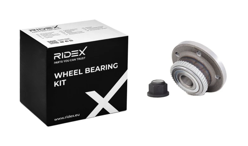 Image of RIDEX 654W0166 Wheel bearing kit Photo corresponds to scope of supply, Rear Axle Wheel Bearing Kit (654)
