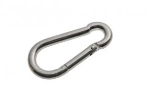 image of Wickes Bright Zinc Plated Carbine Hook 7mm Pack 2