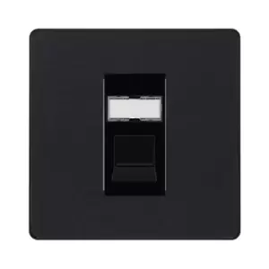 Image of BG Evolve Matt Black Single Rj45 Telephone Socket - PCDMBRJ451B