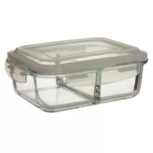 image of 2-Compartment Glass Container, 1040ml