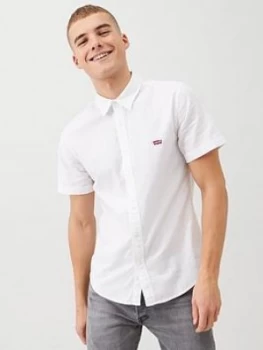 Levis Short Sleeve Battery Housemark Slim Shirt - White