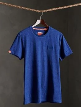 Image of Superdry Orange Label Vintage Embroidery T-Shirt, Cobalt Size M Men