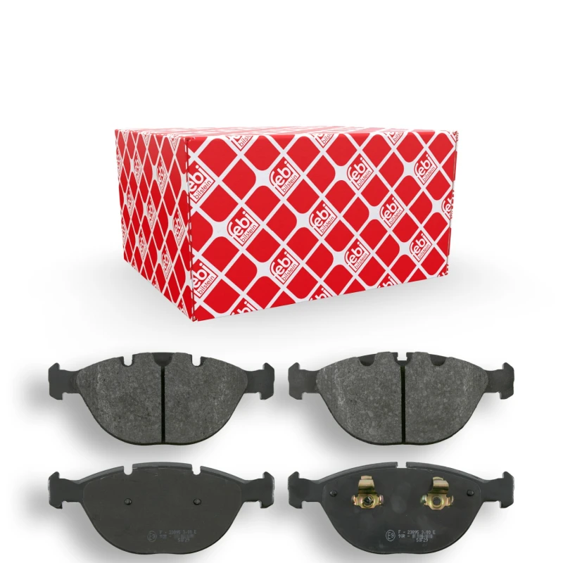 Image of FEBI BILSTEIN 16501 Brake pad set Front Axle, prepared for wear warning indicator, with piston clip Brake Pad Set,disc brake (402)