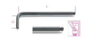 Image of Beta Tools 96 BP/AS 7/32" Ball Head Offset Hexagon Key Burnished 000960993