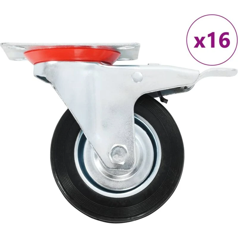 Image of VIDAXL 16 pcs Swivel Casters 100 mm Vidaxl 8719883717555