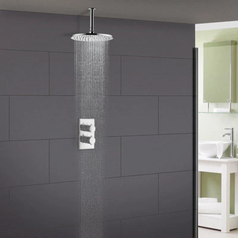 Image of Lily 2 Dial 1 Way Round Set - Ceiling Mounted Head