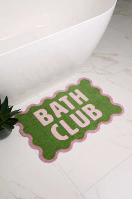 Image of My Mat Nylon Printed Bathroom Bath Club 50X75, Green 5.02613E+12