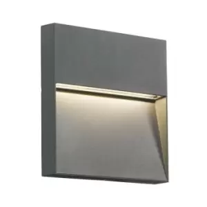 Image of Led Square Wall / Guide light - Grey, 230V IP44 4W - Knightsbridge