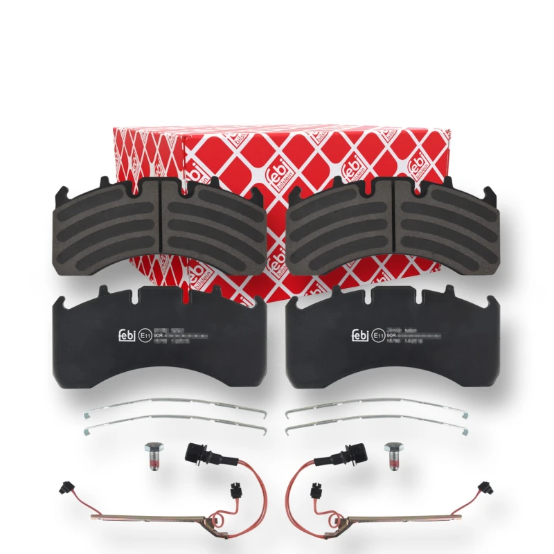 Image of FEBI BILSTEIN 16780 Brake pad set Rear Axle, incl. wear warning contact, with fastening material Brake Pad Set,disc brake (402)