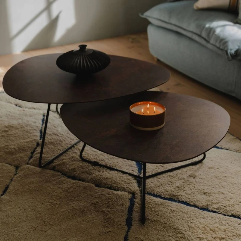 Image of Statement Furniture Bergen Coffee Table Set in Bronze Bronze Unisex