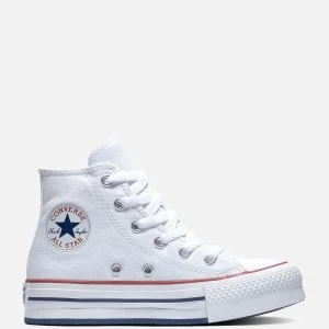 image of Converse Kids Chuck Taylor All Star Eva Lift Hi - Top Trainers - White - UK 1 Kids