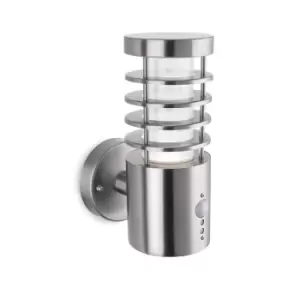 Image of Tamar Outdoor Integrated LED PIR Motion Sensor Wall Light Stainless Steel IP44