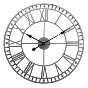 Image of Garden Gear Roman Numeral Garden Wall Clock - Grey