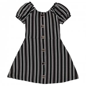 image of Firetrap Rib Dress Infant Girls - Black Stripe