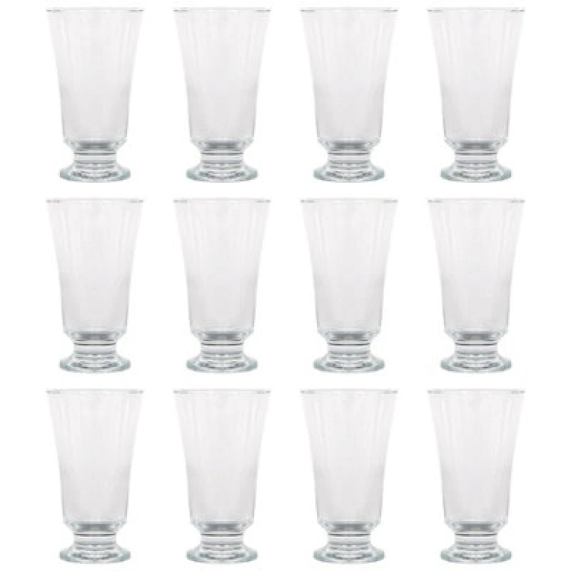 Image of LAV Troya Glass Footed Tumblers - 150ml - Pack of 12 Clear