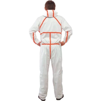 Image of 4565 Hooded White Coveralls - CE Type 4/5/6 (L)