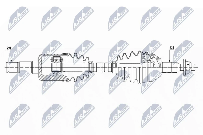 Image of NTY NPW-CH-108 Drive shaft Front Axle Left Drive Shaft (13)
