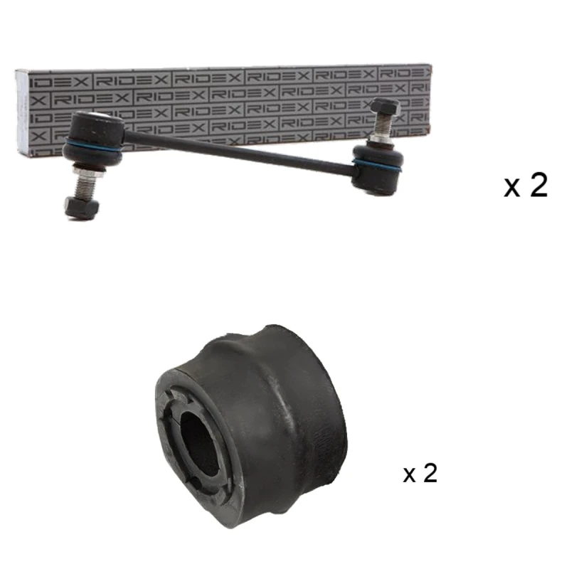 Image of RIDEX 1097S0136 Repair Kit, stabilizer suspension Front axle both sides, with coupling rod Repair Kit,stabilizer suspension (1097)