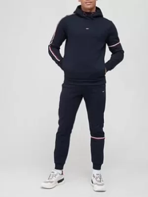 Image of Tommy Sport Tommy Hilfiger Sport Tape Seasonal Hoody, Navy Size M Men