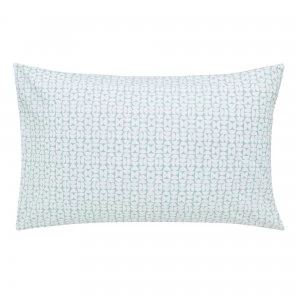 Image of Helena Springfield Liv Tolka Teal Housewife Pillowcase Pair Teal (Blue)