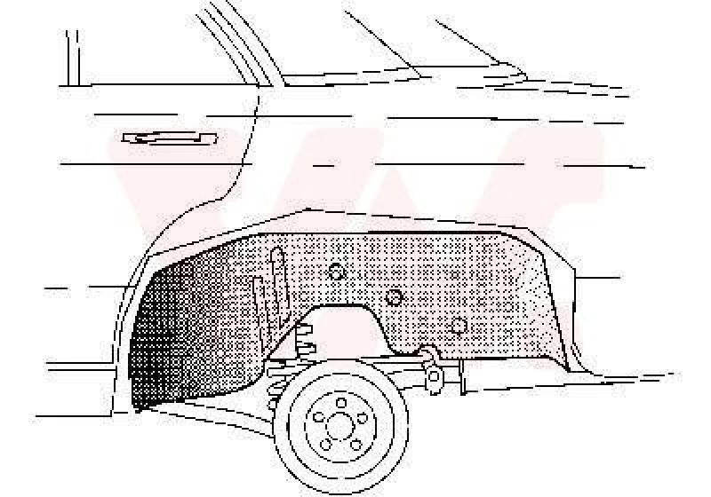 Image of VAN WEZEL Mudguard VAN WEZEL 3010469