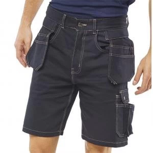 Image of Click Workwear Grantham Multi Purpose Pocket Shorts Navy Blue 38 Ref